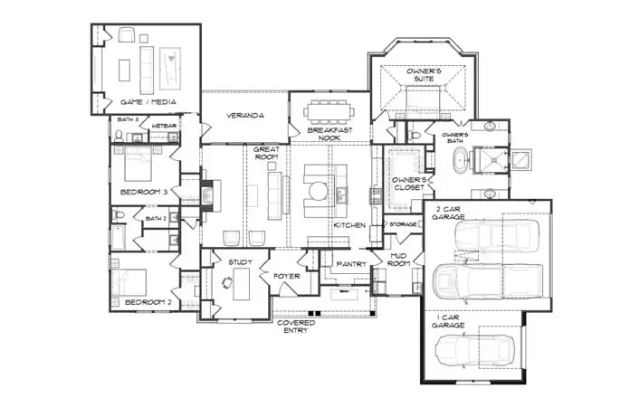 The Pottsboro Floor Plan