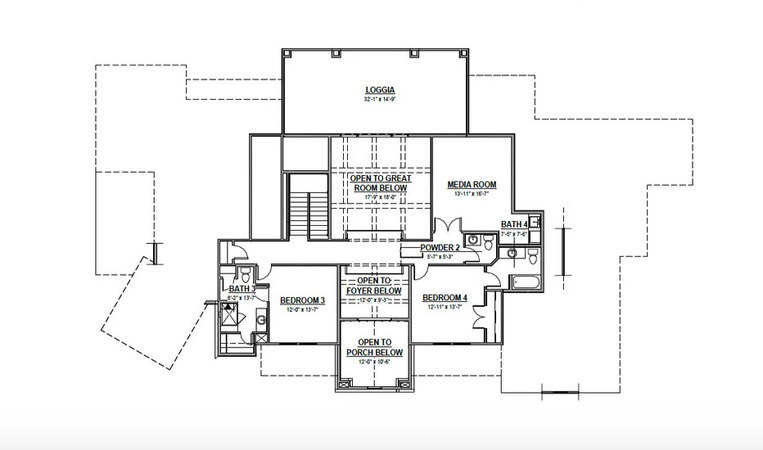 The Austin Floor Plan - Top floor